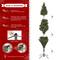 Glitzhome® 7.5ft Pre-Lit Green Cashmere Slim Pine Artificial Christmas Tree, Multicolor LED Lights